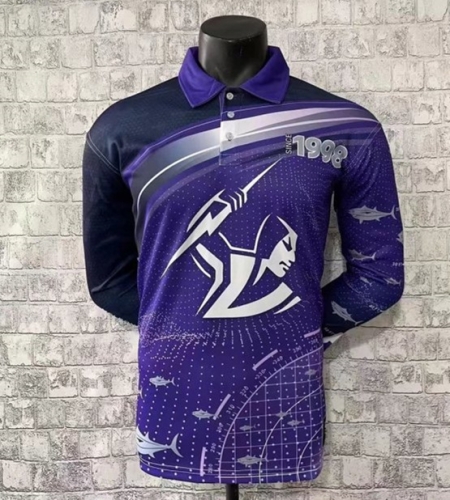 2021/22 Melbourne Purple LS Fishing Suit Shirts-805