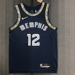 AU Player Version Memphis Grizzlies NBA Black #12 Jersey-311