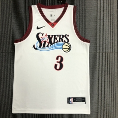 Retro Version NBA Philadelphia 76ers White #3 Jersey-311