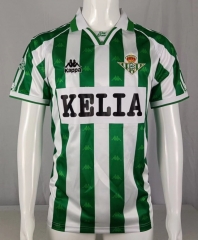 96-97 Retro Version Real Betis Home White and Green Thailand Soccer Jersey AAA-503/811