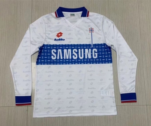 96 Retro Version Universidad Católica Home White LS Thailand Soccer Jersey-1040