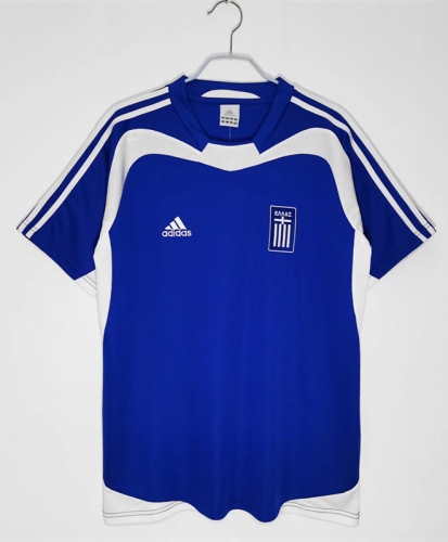 2004 Retro Version Greece Away Blue Thailand Soccer Jersey-710