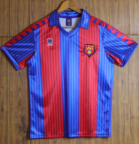 92 Retro Version Barcelona Home Red & Blue Thailand Soccer Jersey AAA-601
