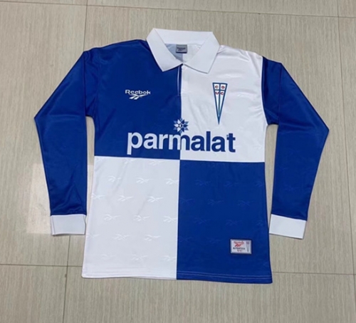 98 Retro Version Universidad Católica 2nd Away Blue & White LS Thailand Soccer Jersey-1040