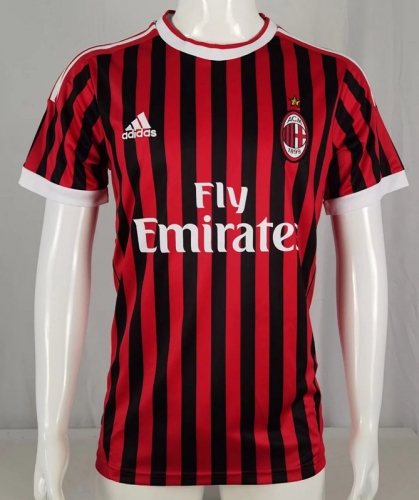 11-12 Retro Version AC Milan Home Red & Black Thailand Soccer Jersey AAA-503