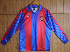 92 Retro Version Barcelona Home Red & Blue Thailand LS Soccer Jersey AAA-601