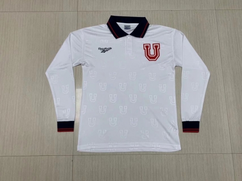 96 Retro Version Club Universidad de Chile Away White LS Thailand Soccer Jersey-1040