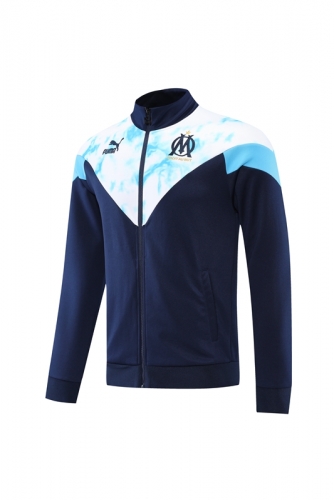 2021-22 Olympique de Marseille Royal Blue Jacket-LH