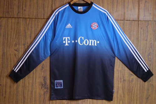 2002-2003 Retro Version Bayern München Blue LS Thailand Soccer Jersey AAA-313/601