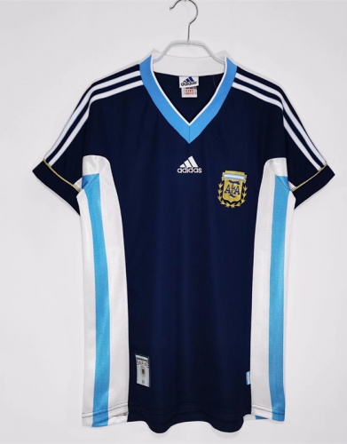 1998 Retro Version Argentina Away Royal Blue Thailand Soccer Jersey AAA-710/313/811