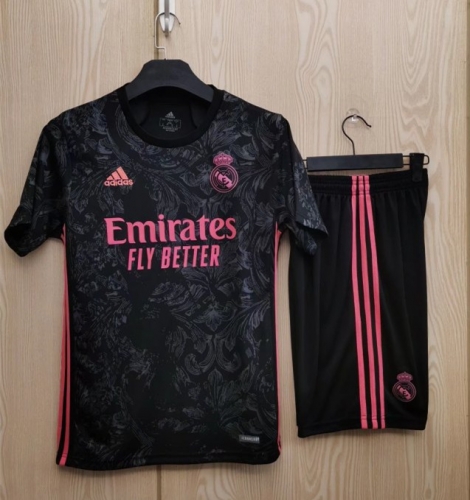 2020-2021 Real Madrid Away Black Soccer Uniform-TJ