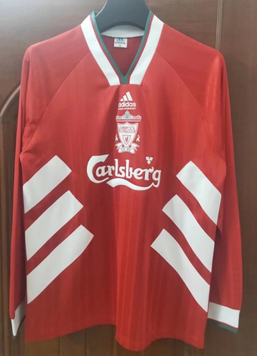 93-95Retro Version Liverpool Home Red Thailand LS Soccer Jersey AAA-311/2011/301