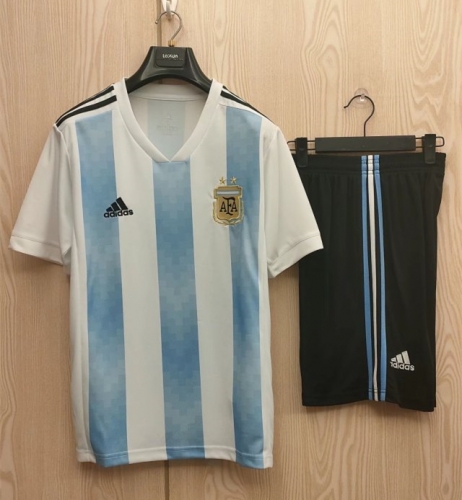 2019-2020 Argentina Home Blue and White Soccer Uniform-TJ