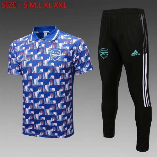 2022/23 Arsenal Blue Thailand Polo Uniform-815