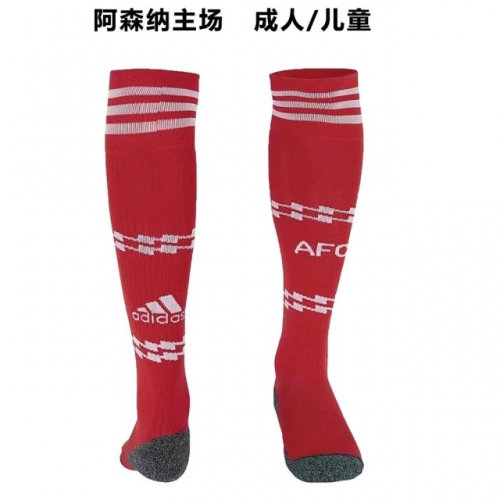 2022/23 Arsenal Home Red & White Youth/Kids Thailand Soccer Socks