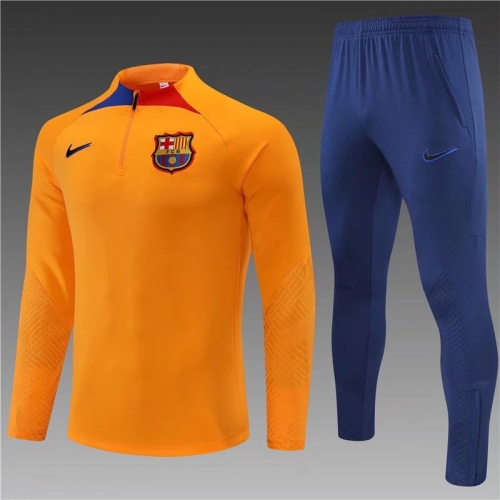 2022/23 Barcelona Orange Thailand Tracksuit Uniform-801