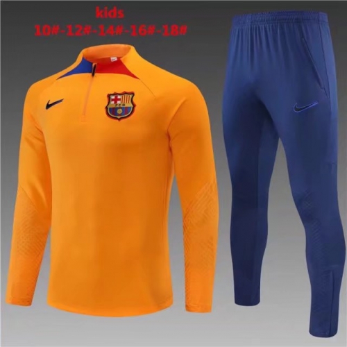 2022/23 Barcelona Orange Kids/Youth Soccer Tracksuit Uniform-801/815