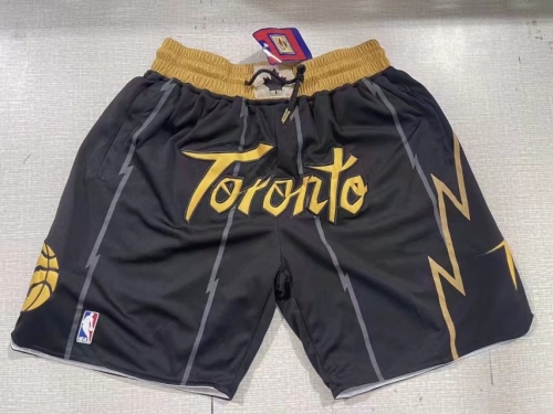 2021-2022 NBA Toronto Raptors Black Shorts-805