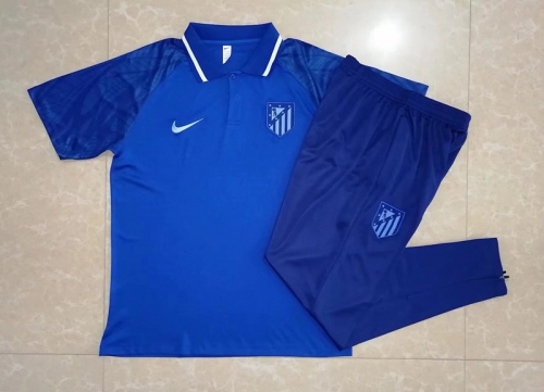 2022/23 Atletico Madrid Blue Thailand Polo Uniform-815