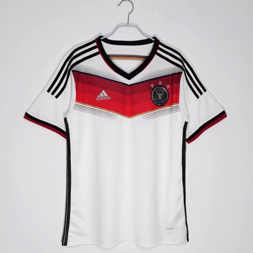 2014 World Cup Retro Version Germany Home White Thailand Soccer Jersey-503/710/811