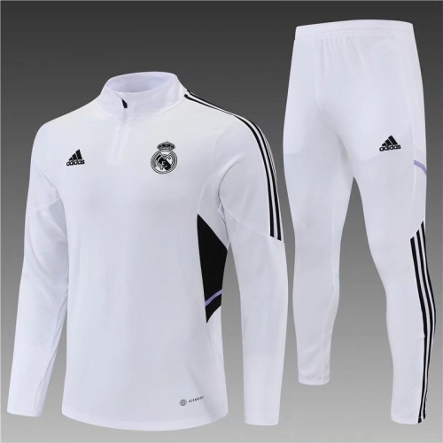 2022/23 Real Madrid White Thailand Tracksuit Uniform-801