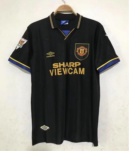 92-94 Retro Version Manchester United 2nd Away Black Thailand Soccer Jersey AAA-2011/811/509