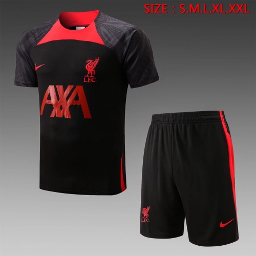 2022-23 Liverpool Black Thailand Soccer Tracksuit Uniform-815/801