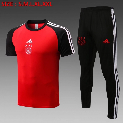 2021-22 Ajax Red & Black Shorts -Sleeve Thailand Tracksuit Uniform-815