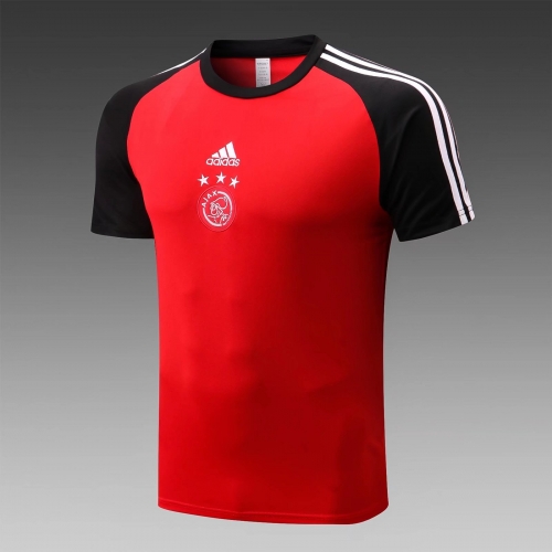 2021-22 Ajax Red & Black Shorts -Sleeve Thailand Tracksuit Top-815