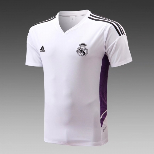 2022-23 Real Madrid White Shorts-Sleeve Thailand Tracksuit-815