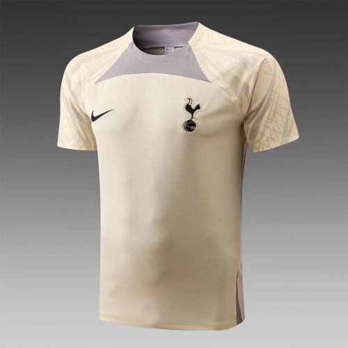 2022-23 Tottenham Hotspur Yellow Shorts-sleeve Thailand Soccer Tracksuit-815