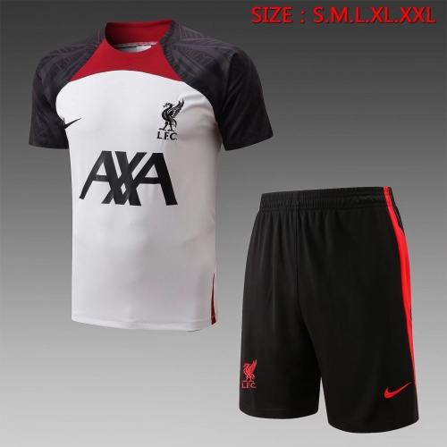 2022-23 Liverpool White Thailand Soccer Tracksuit Uniform-815