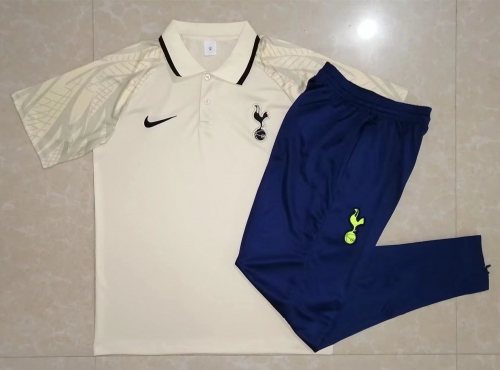 2022/23 Tottenham Hotspur Light Yellow Thailand Polo Uniform-815