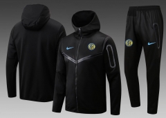 2022/23 Inter Milan Black Thailand Soccer Jacket Uniform With Hat-815