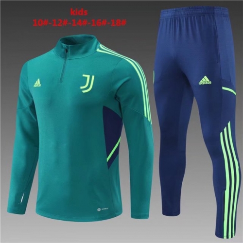 2022/23 Juventus Blue Kids/Youth Tracksuit Uniform-801