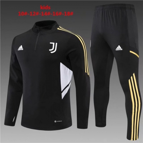 2022/23 Juventus Black Kids/Youth Tracksuit Uniform-801/GDP