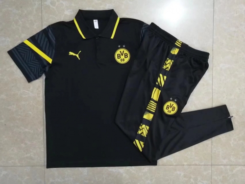 2022/23 Borussia Dortmund Black Thailand Polo Uniform-815