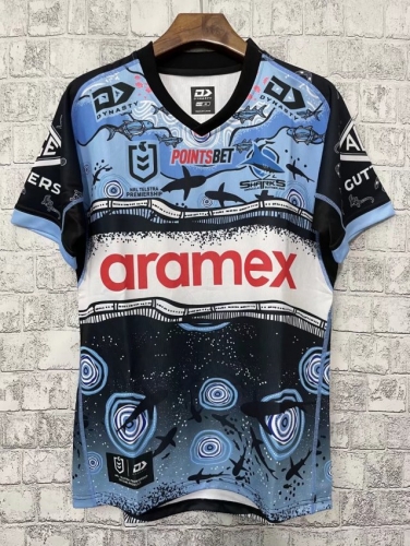2022 Sharks Home Blue Thailand Rugby Shirts-805