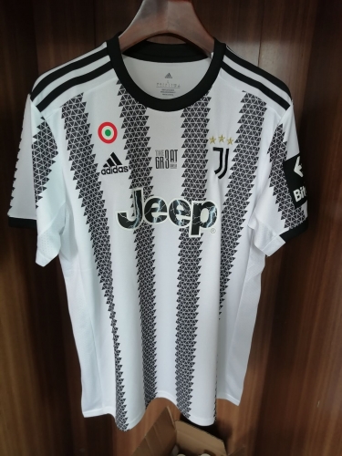 Farewell With Patch 2022-23 Juventus Home Black & White #3 (Chiellini ) Thailand Soccer Jersey AAA-416