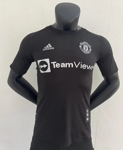 Player Version 2022-23 Manchester United Black Training Thailand Soccer Jersey AAA-16
