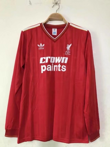 85-87 Retro Version Liverpool Home Red LS Thailand Soccer Jersey AAA-2011