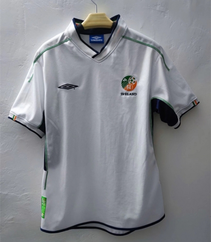 2002 Retro Version Ireland Away White Thailand Soccer Jersey AAA-1041