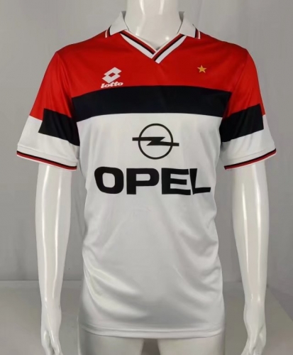 1994-95 Retro Version AC Milan Away White Thailand Soccer Jersey AAA-503