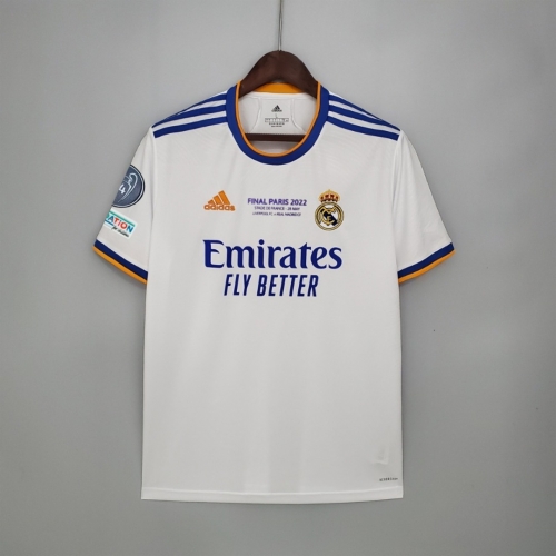 With Patch 2021-22 Real Madrid Home White Thailand Soccer Jersey AAA