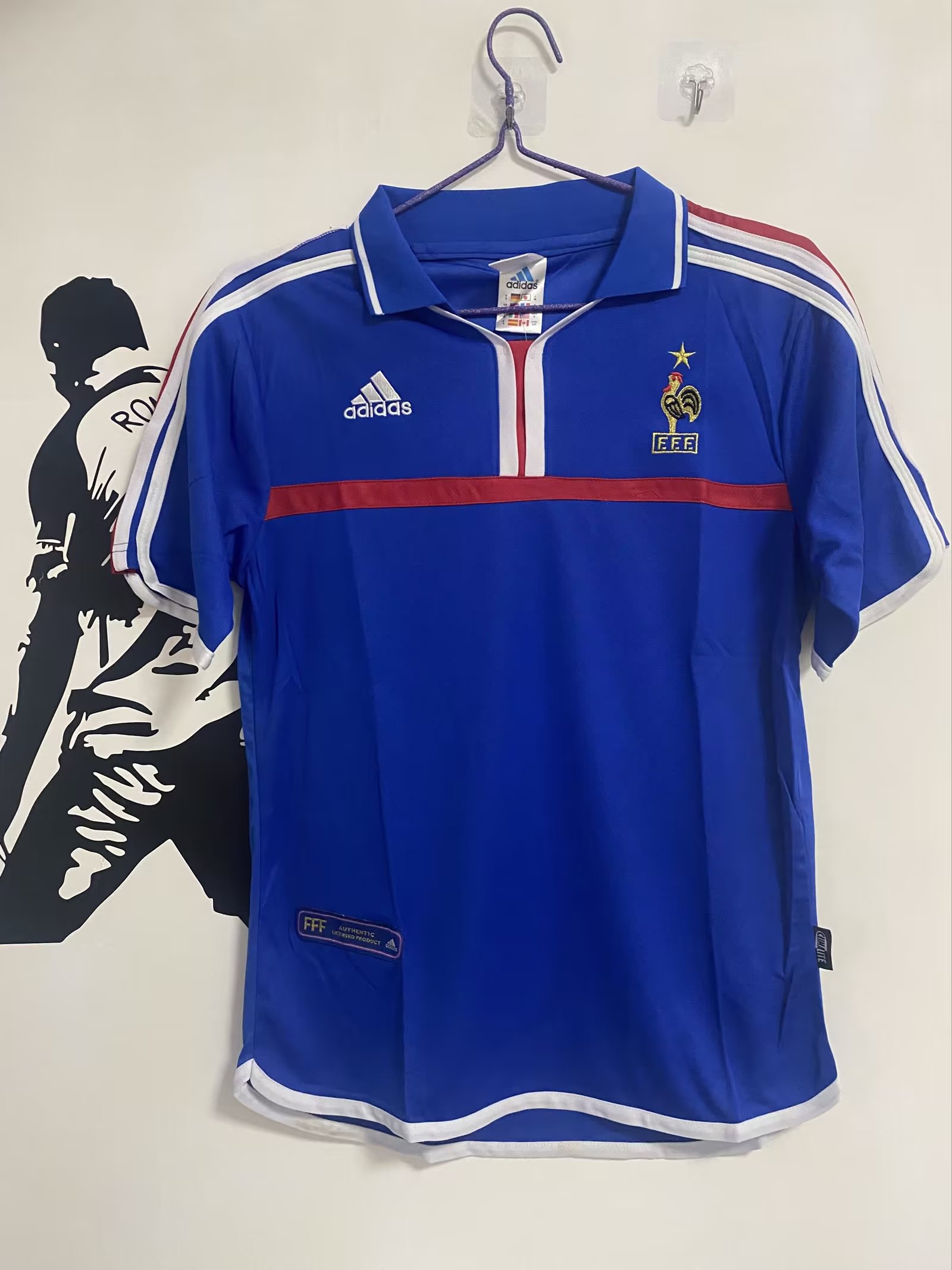 98 Retro Version France Home Blue Thailand Soccer Jersey AAA-410
