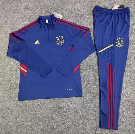 2022/23 Ajax Royal Blue Thailand Soccer Tracksuit Uniform-801