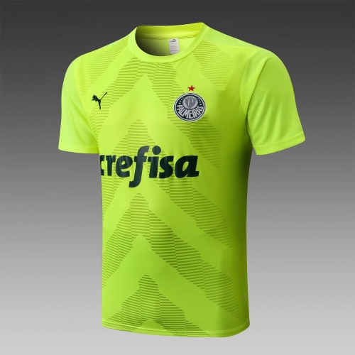 2022/23 SE Palmeiras Fluorescent green Shorts-Sleeve Thailand Soccer Tracksuit-815