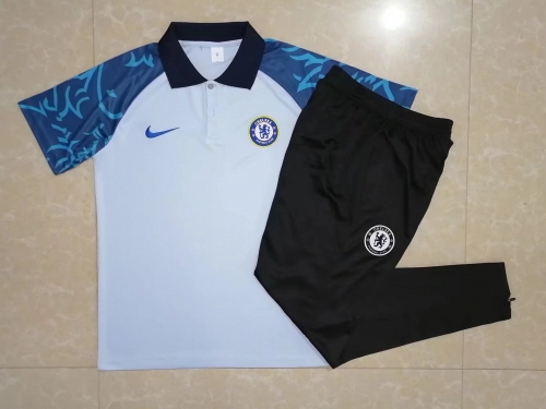 2022/23 Chelsea White Thailand Polo Uniform-815