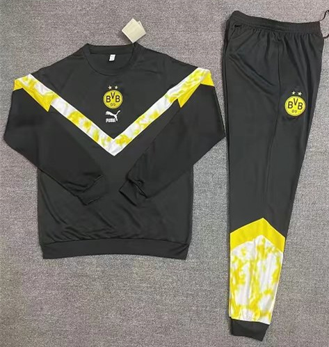 2022/23 Borussia Dortmund Black Kids/Youth Soccer Tracksuit Uniform-801