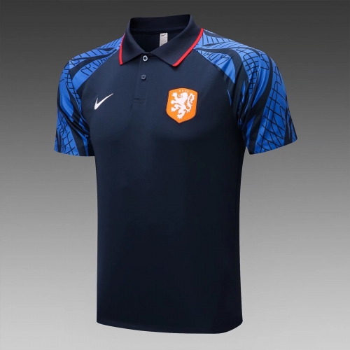 2022/23 Netherlands Royal Blue Thailand Polo Shirts-815